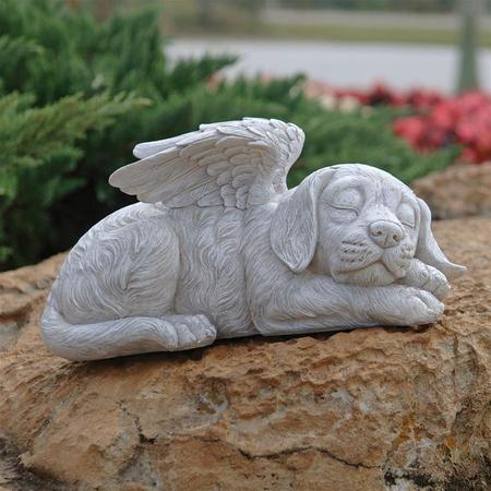 Design Toscano Dog Memorial Angel Pet Statue: Stone QL6079